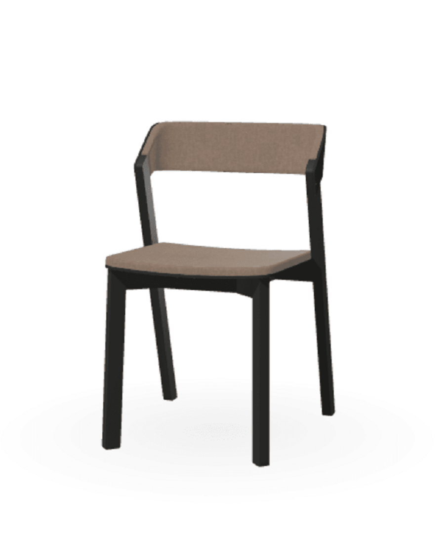Ton Stuhl Merano mit Polsterung-B123 black grain-Luciana 750
