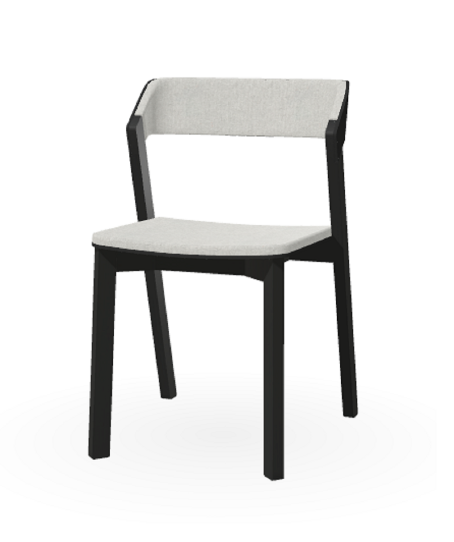 Ton Stuhl Merano mit Polsterung-Black Grain (B123)-Luciana 881