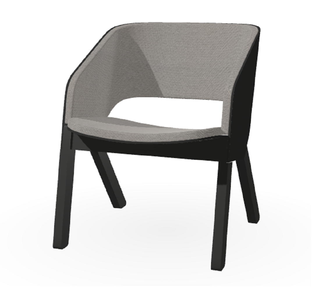 Ton Lounge-Sessel Merano-B123 black grain-Lerma 801