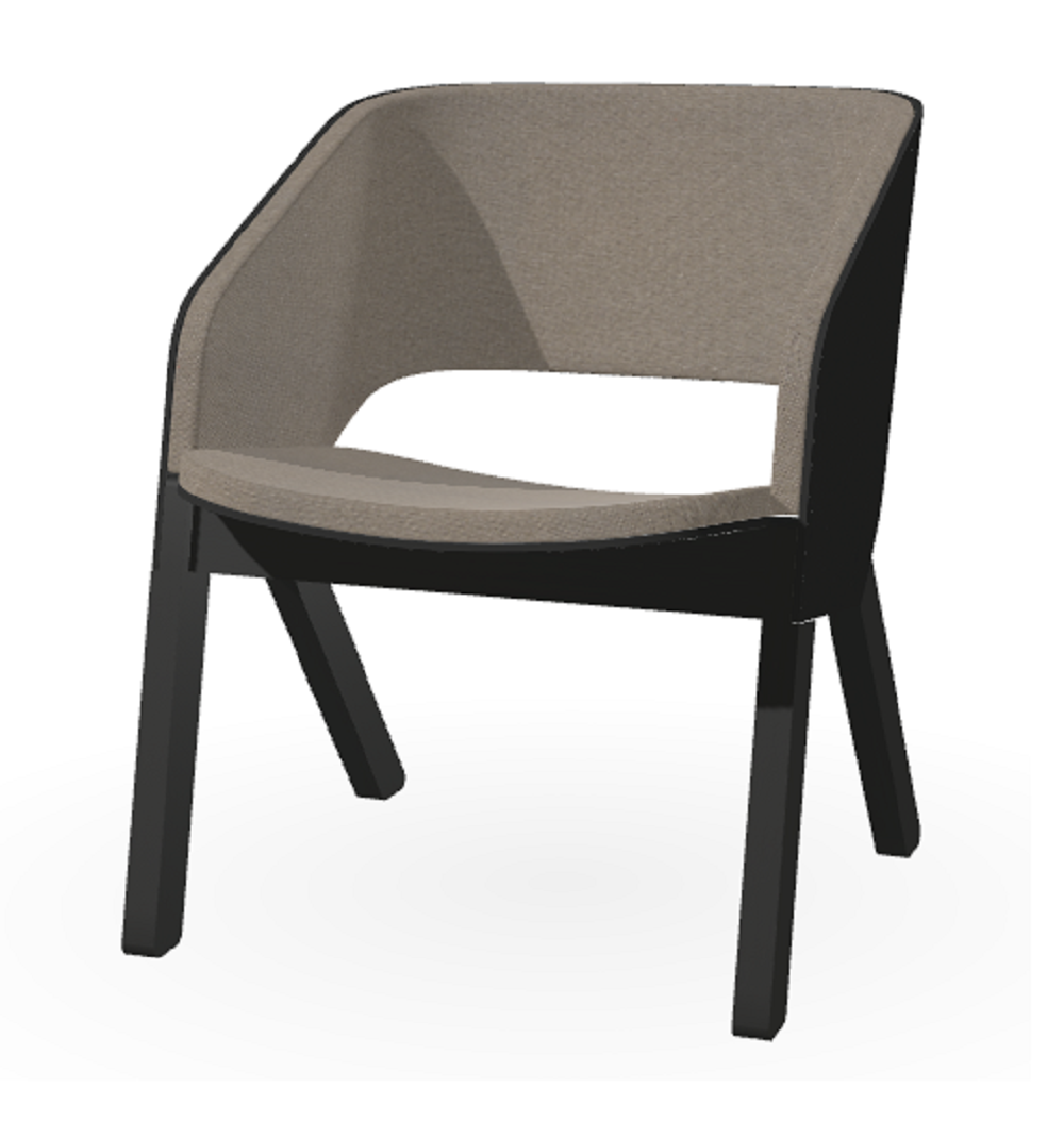 Ton Lounge-Sessel Merano-B123 black grain-Lerma 818