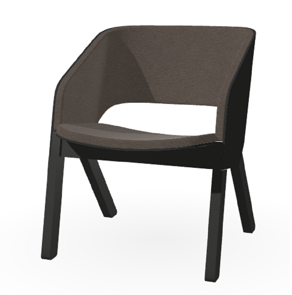 Ton Lounge-Sessel Merano-B123 black grain-Lerma 847