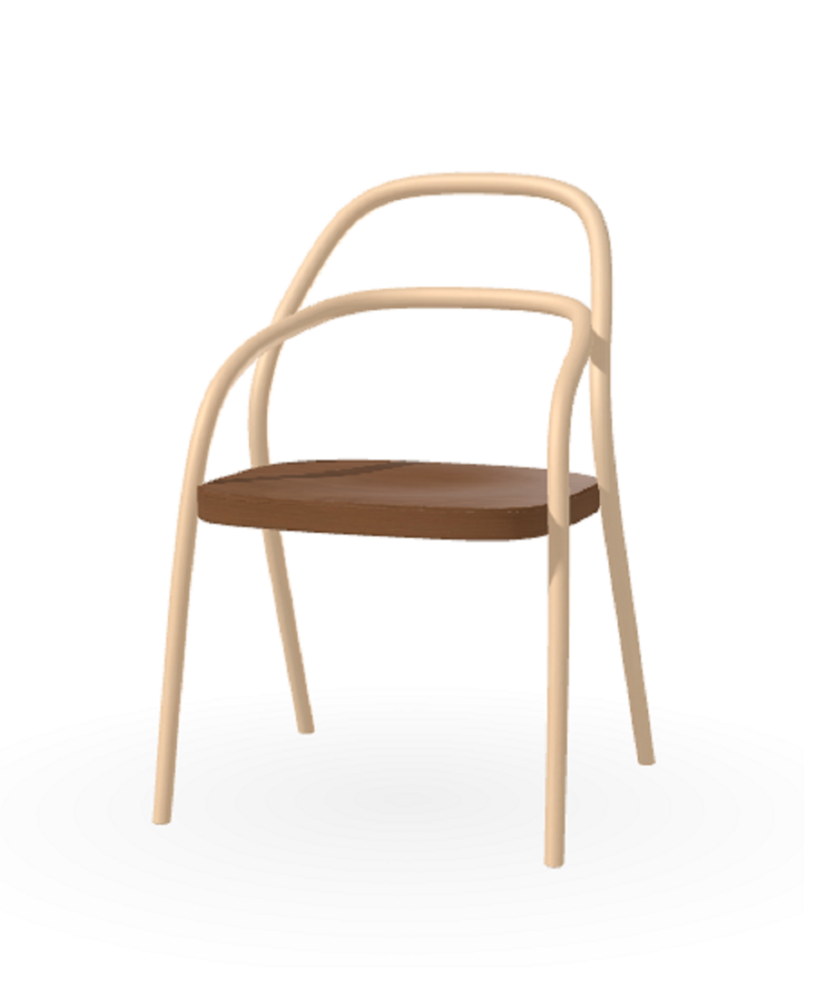 Ton Stuhl 002-Natural-Nougat (B114)