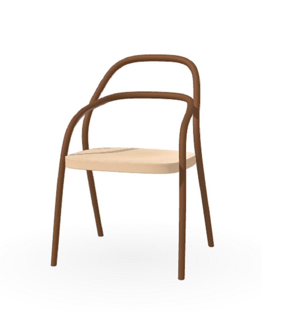 Ton Stuhl 002-Nougat (B114)-Natural
