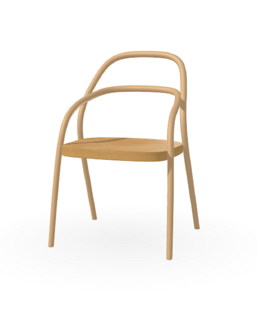 Ton Stuhl 002-Natural-B116 honey