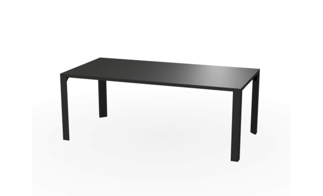 Ton Tisch Ink-44 - Black Grain (B123) - 90 × 180 cm