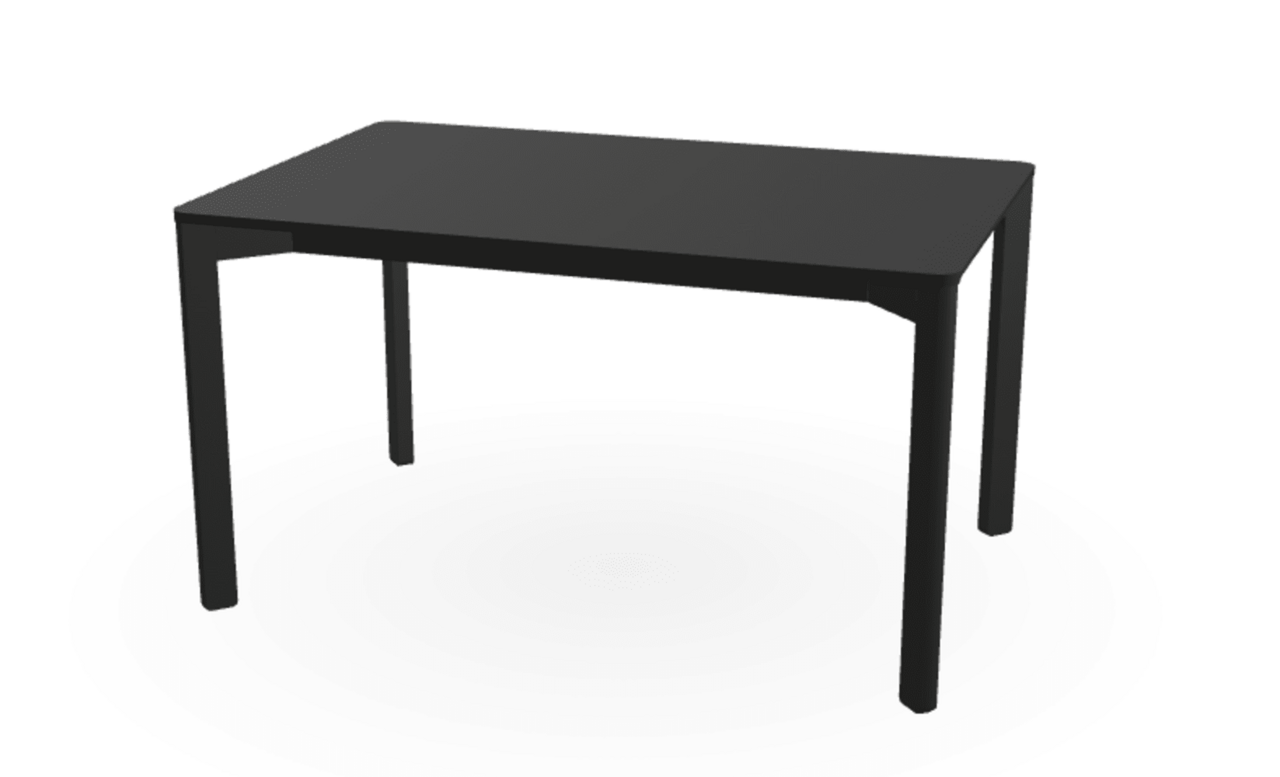 Ton Tisch Lasu - B123 black grain - 100 × 240 cm