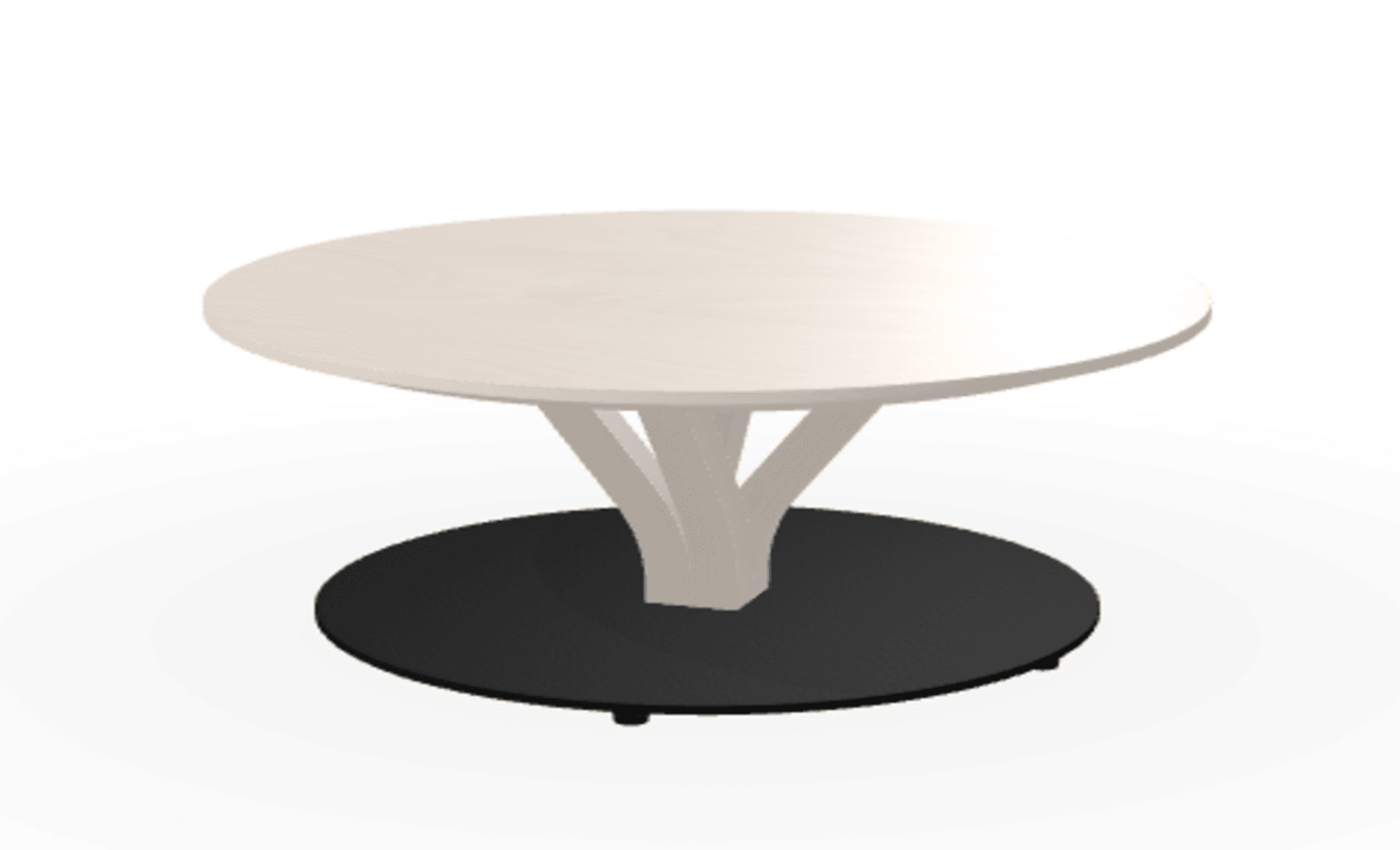 Ton Tisch Bloom Central 277-B276 White Powder-Furniertes Sperrholz-Ø 80