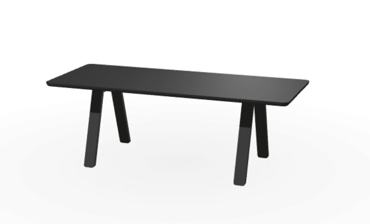 Ton Tisch Stelvio - Black Grain (B123) - 90×200cm