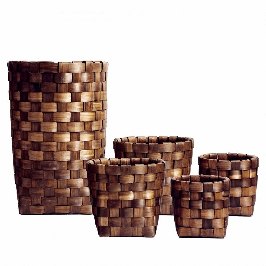 Muubs  Basket Round Repeat S/5 - Brown