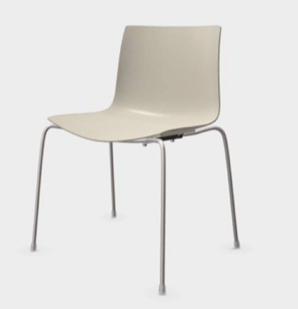 Arper Catifa 46 Stapelstuhl - beige-weiß