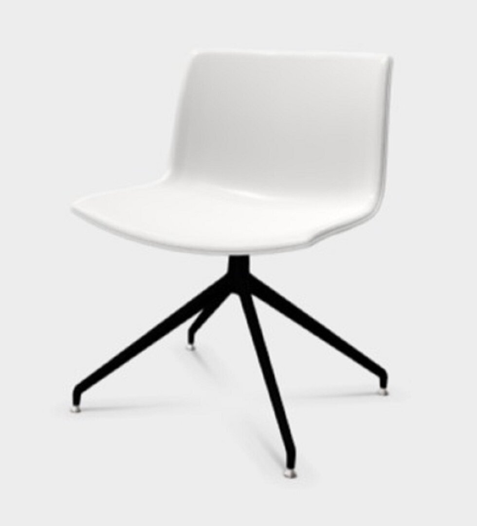 Arper Catifa 53 Drehstuhl-Schwarz-lackiert-Weiss
