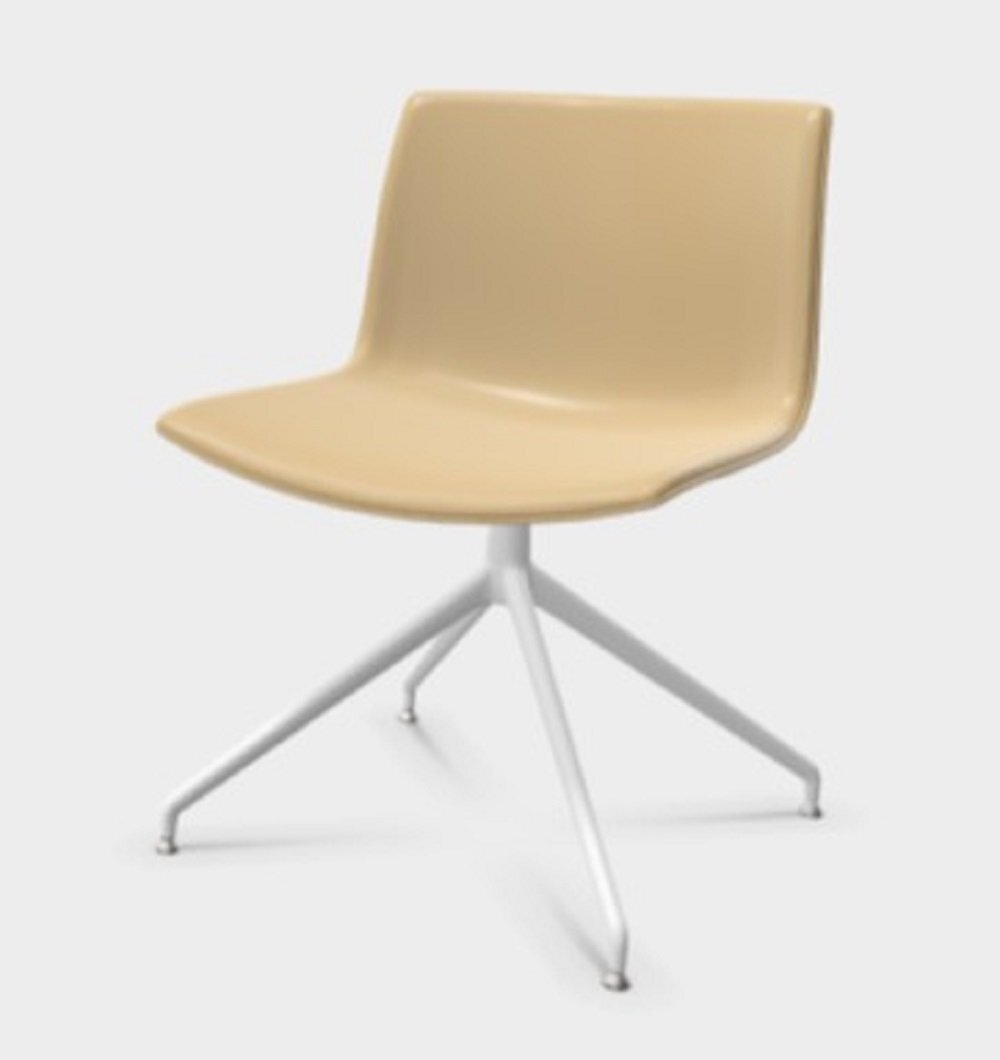 Arper Catifa 53 Drehstuhl-weiss-lackiert-beige