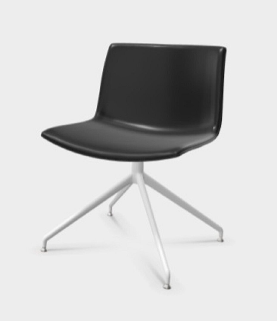 Arper Catifa 53 Drehstuhl-weiss-lackiert-schwarz