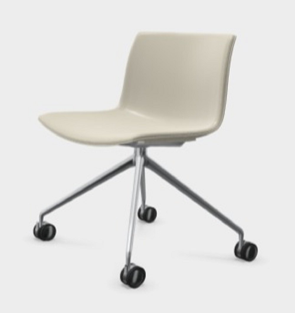 Arper Catifa 53 Stuhl Mit Rollen-Elfenbein