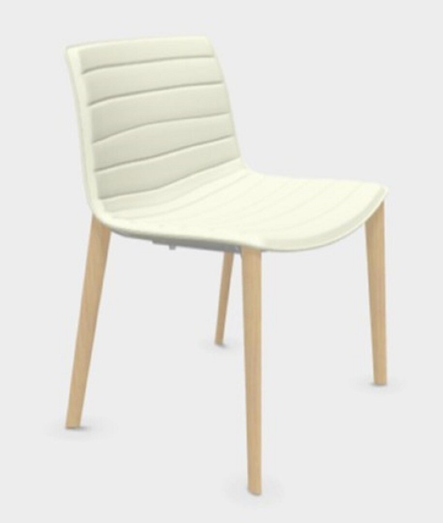 Arper Catifa 53 Stuhl - Eiche gebleicht - Weichleder Elmosoft