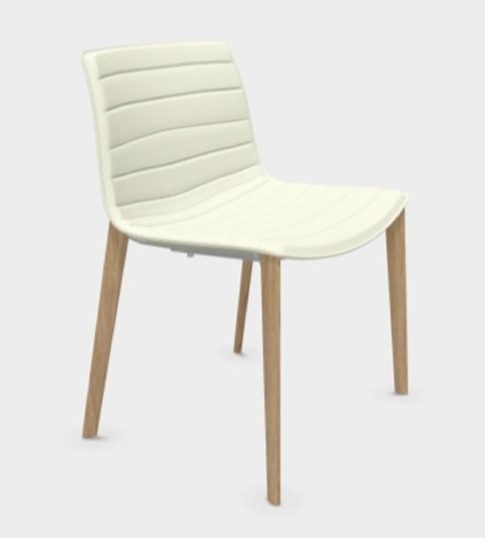 Arper Catifa 53 Stuhl - Eiche natur - Weichleder Elmosoft