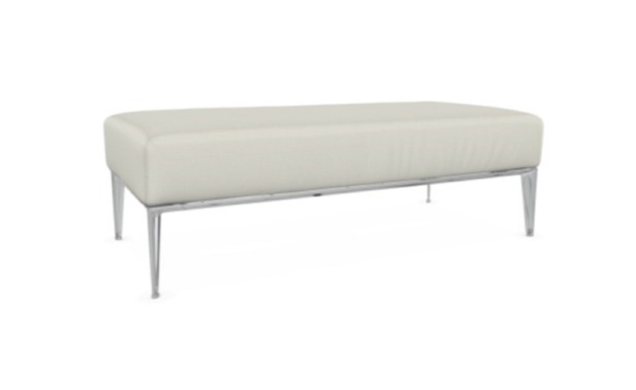 Arper Sean Sitzbank - Aluminium-Weichleder Elmosoft