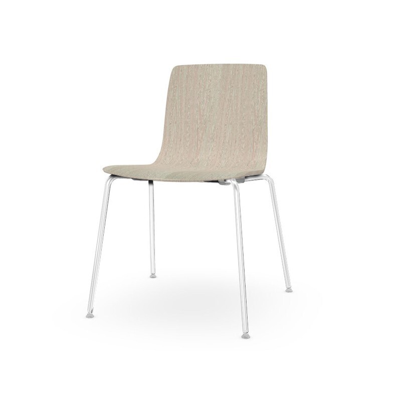 Arper Aava Metallgestell Stuhl-Birke weiss