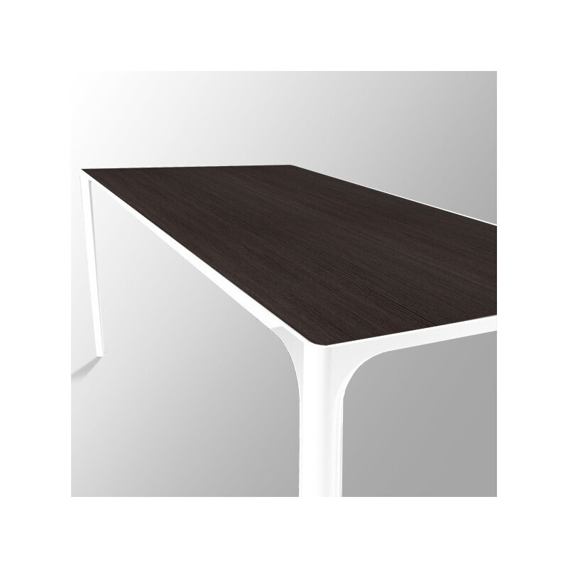 Arper Nuur 180 x 79 cm Gestell Weiß Tisch-Schwarz