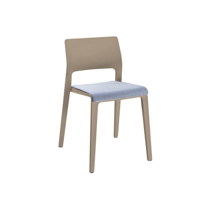 Arper Juno 3604 Sand mit Sitzpolster Stuhl-Graublau
