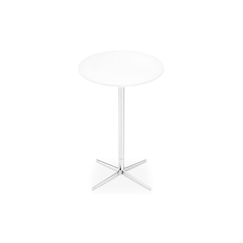 Arper Fred H 105 Runder Stehtisch-Aluminium Glänzend