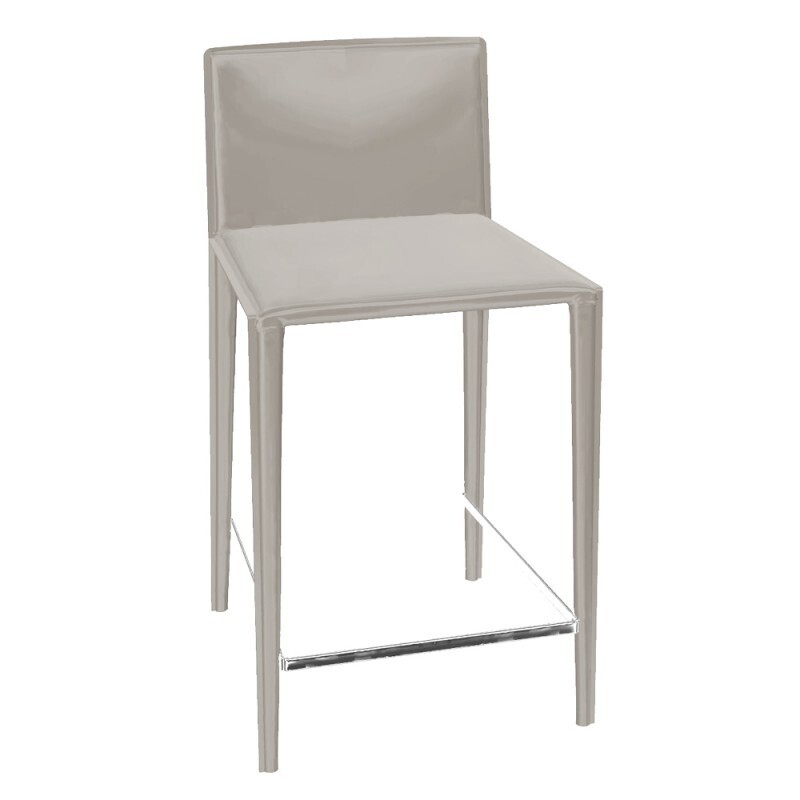 Arper Norma 1713 CT Leder Hocker 76 cm Höhe - Grau