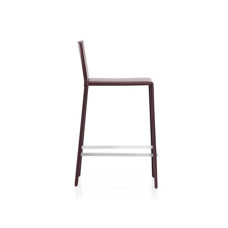 Arper Norma 1713 CT Leder Hocker 76 cm Höhe