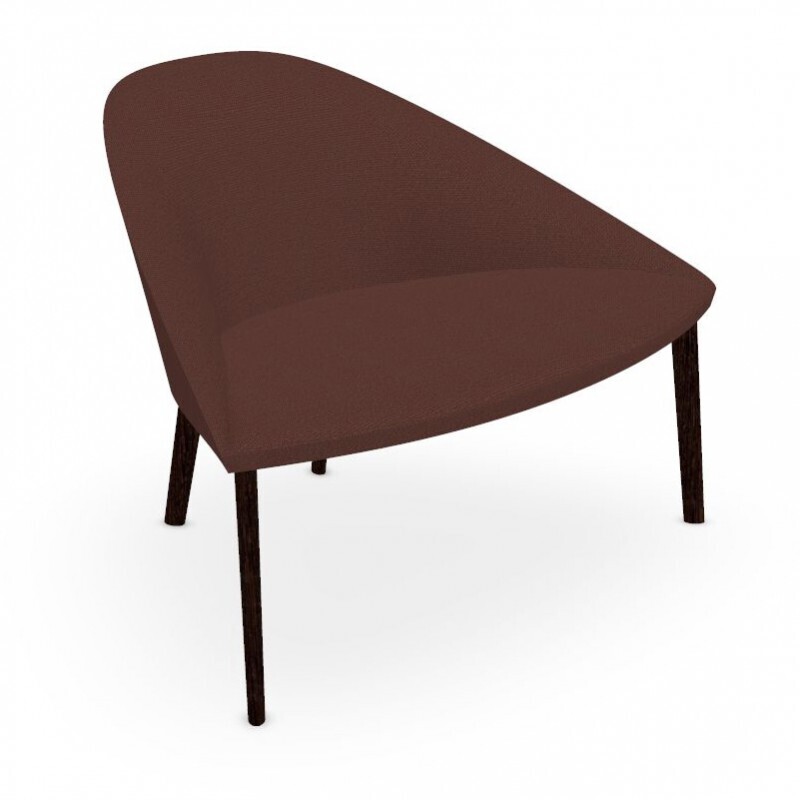Arper Colina M Holzgestell Sessel - Dunkelbraun / Wenge