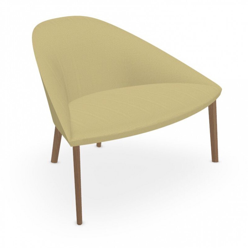 Arper Colina M Holzgestell Sessel - Sand / Eiche natur