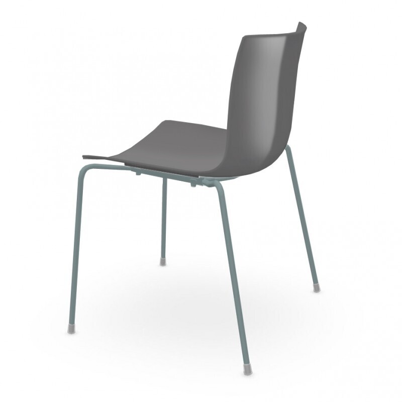 Arper Catifa 46 0251 Einfarbig Stuhl-Anthrazit PO112