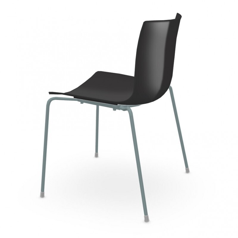 Arper Catifa 46 0251 Einfarbig Stuhl-Schwarz PO109