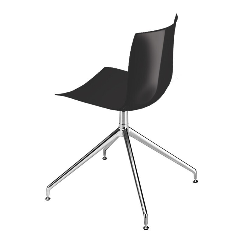 Arper Catifa 46 0368 Drehfussgestell Stuhl - Schwarz PO109