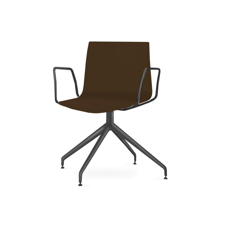 Arper Catifa 46 0368 Drehfussgestell Stuhl-Dunkelbraun PO104
