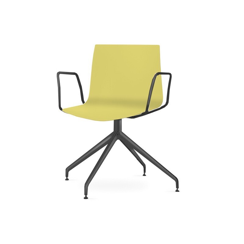 Arper Catifa 46 0368 Drehfussgestell Stuhl-Gelb PO115