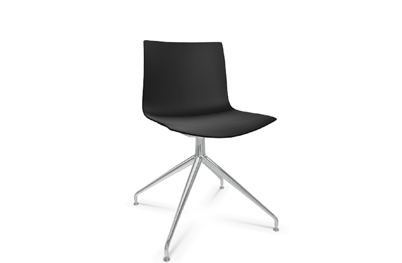 Arper Catifa 46 0368 Drehfussgestell Stuhl - Schwarz
