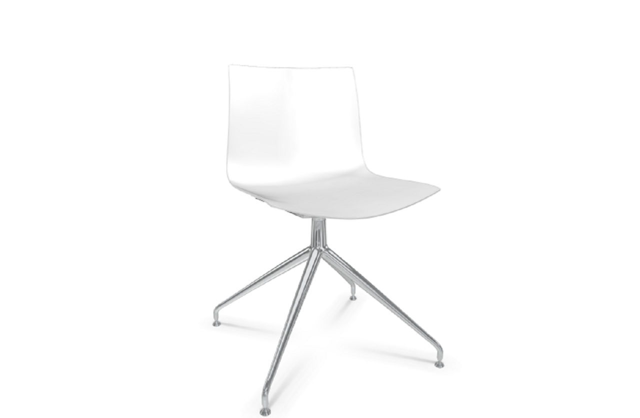 Arper Catifa 46 0368 Drehfussgestell Stuhl - Weiß