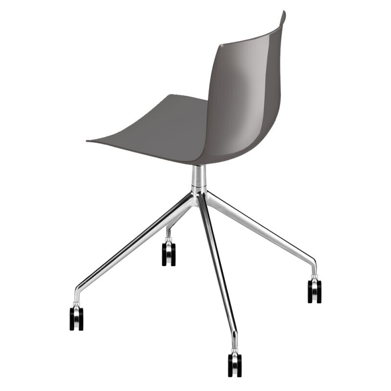 Arper Catifa 46 0369 Drehgestell mit Rollen Stuhl - Anthrazit PO112