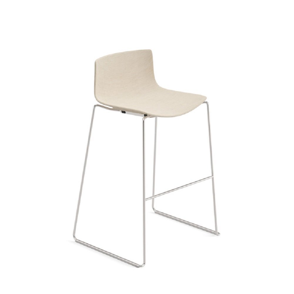 Arper Catifa 46 H 101cm Barhocker - Chrom-Eiche Gebleicht