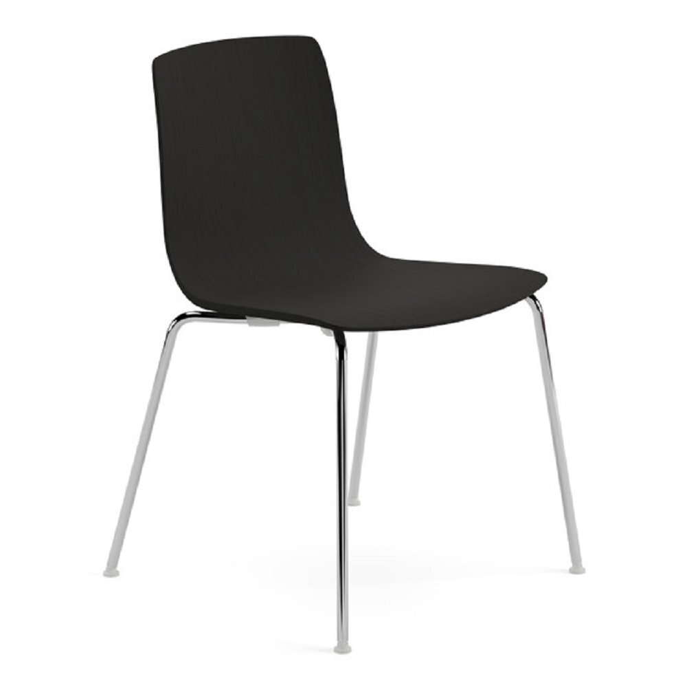 Arper Aava 02 - 7623 - Stuhl - Chrom - L0006 Schwarz