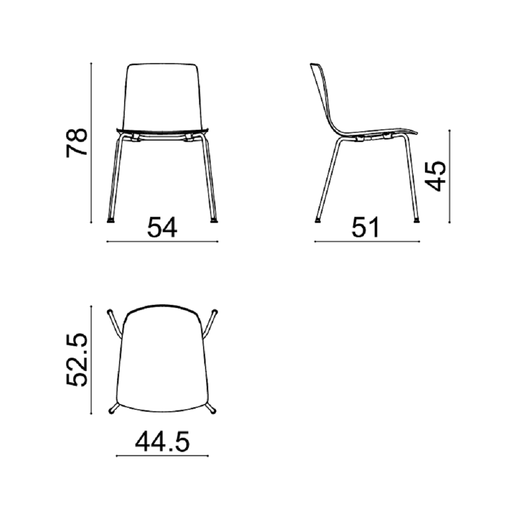 Arper Aava 02 - 7623 - Stuhl