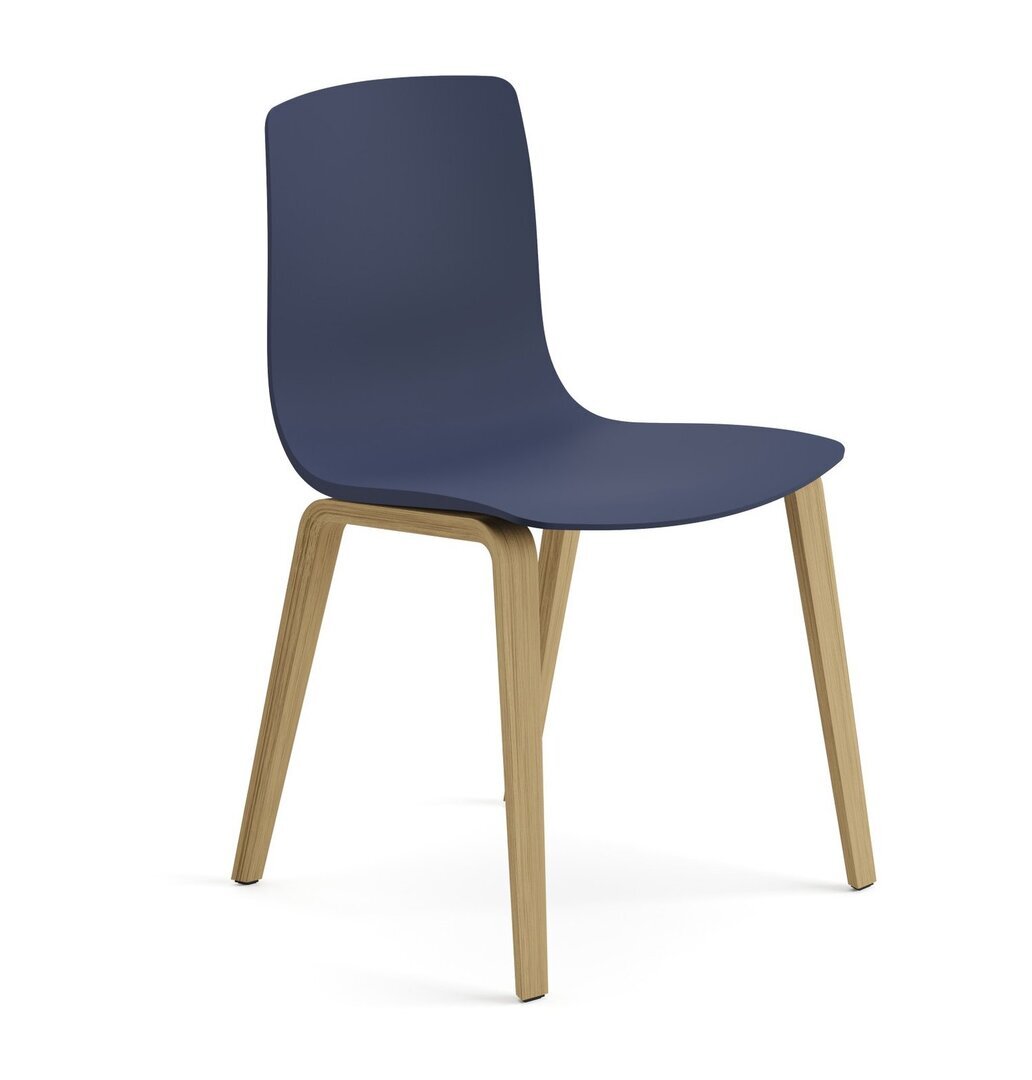 Arper Aava 02 - 7602 - Stuhl - L0022 - Eiche Natur - PG00014 Blau