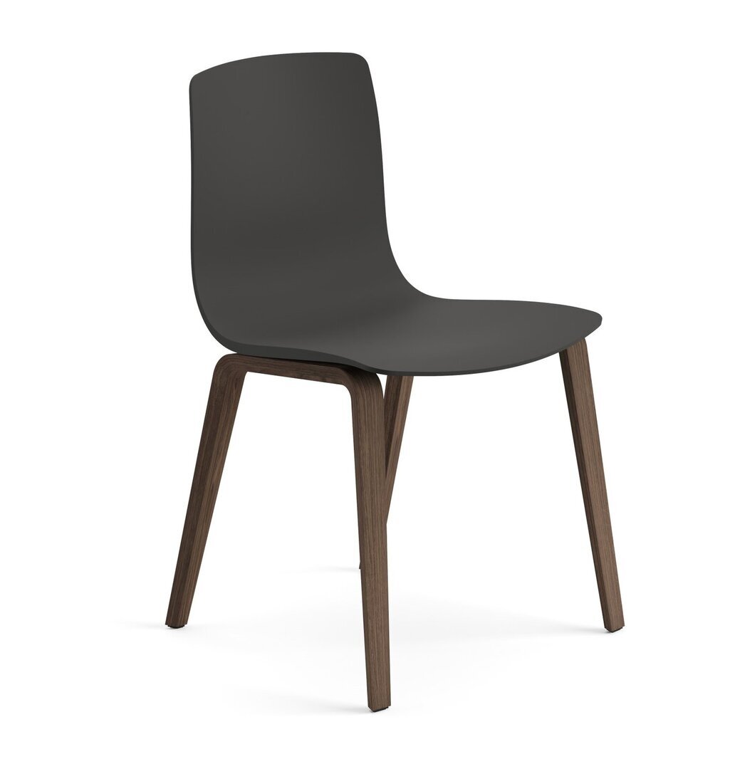 Arper Aava 02 - 7602 - Stuhl - L0028 - Nussbaum - PG00015 Anthrazit