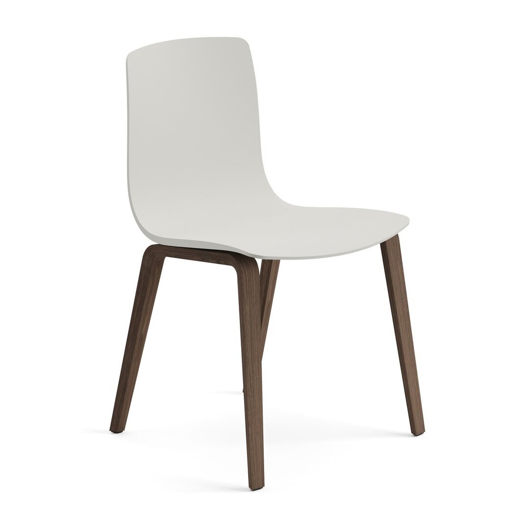Arper Aava 02 - 7602 - Stuhl - L0028 - Nussbaum - PG00011 Weiss