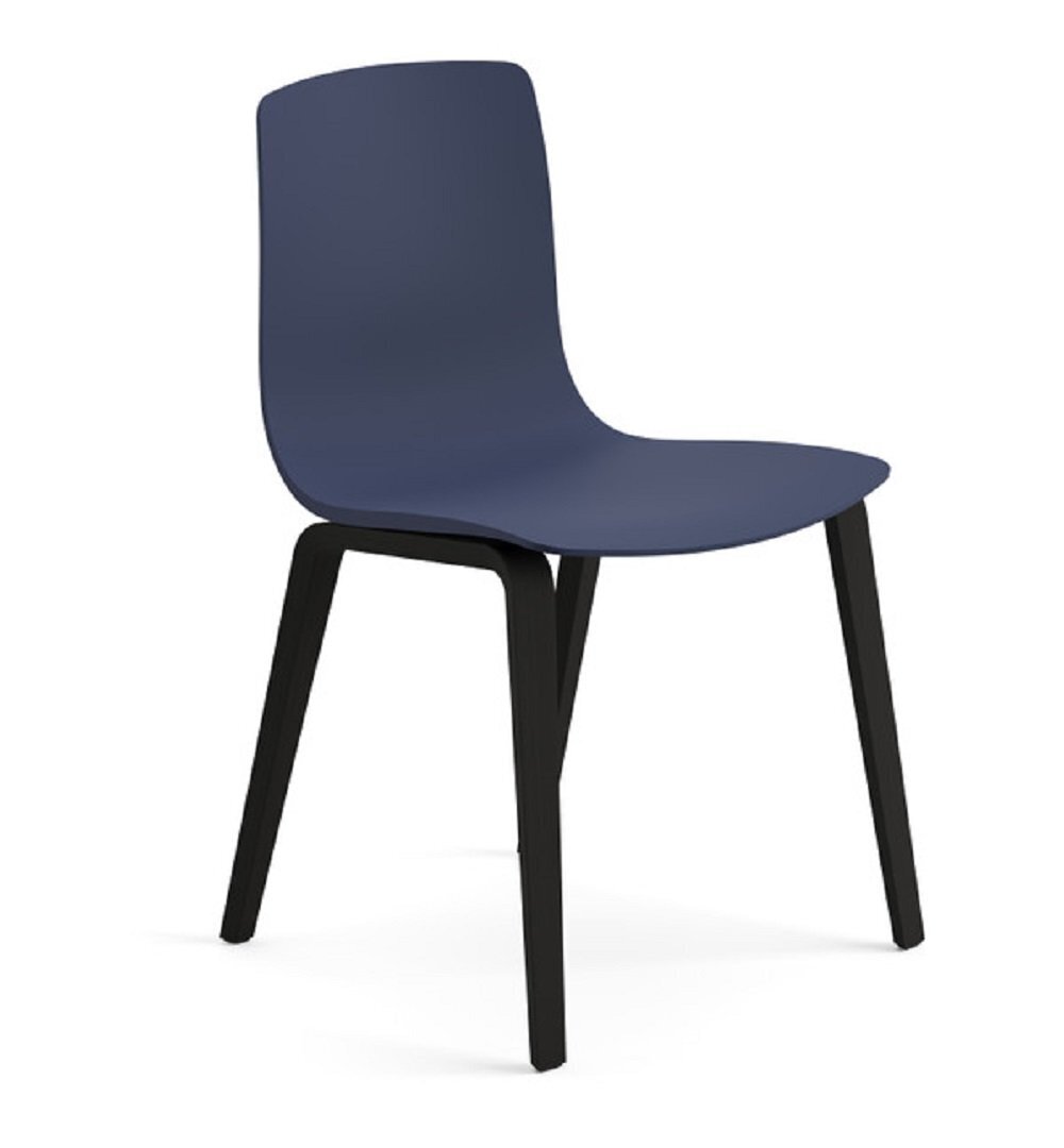Arper Aava 02 - 7602 - Stuhl - L0006 - Schwarz - PG00014 Blau
