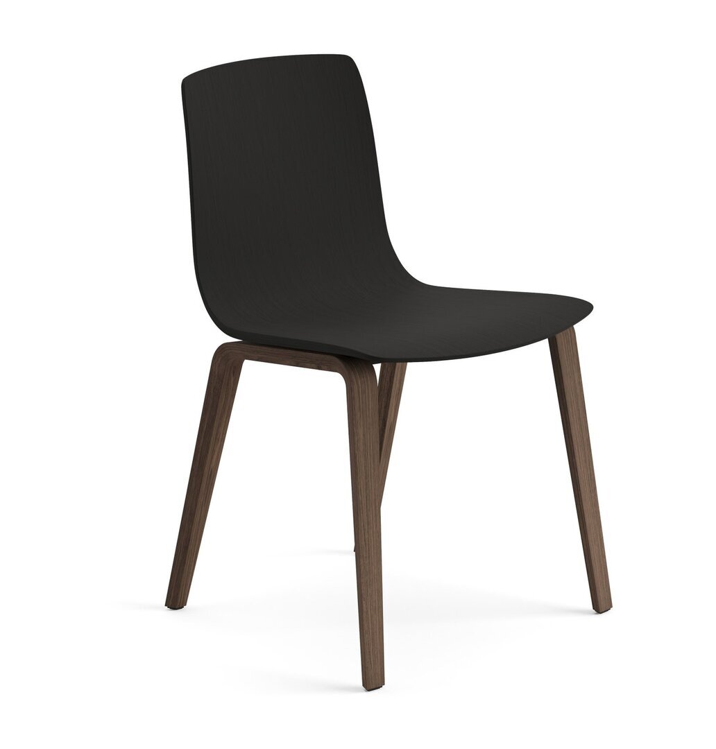 Arper Aava 02 - 7625 - Stuhl - L0028 - Nussbaum - L0006 - Schwarz