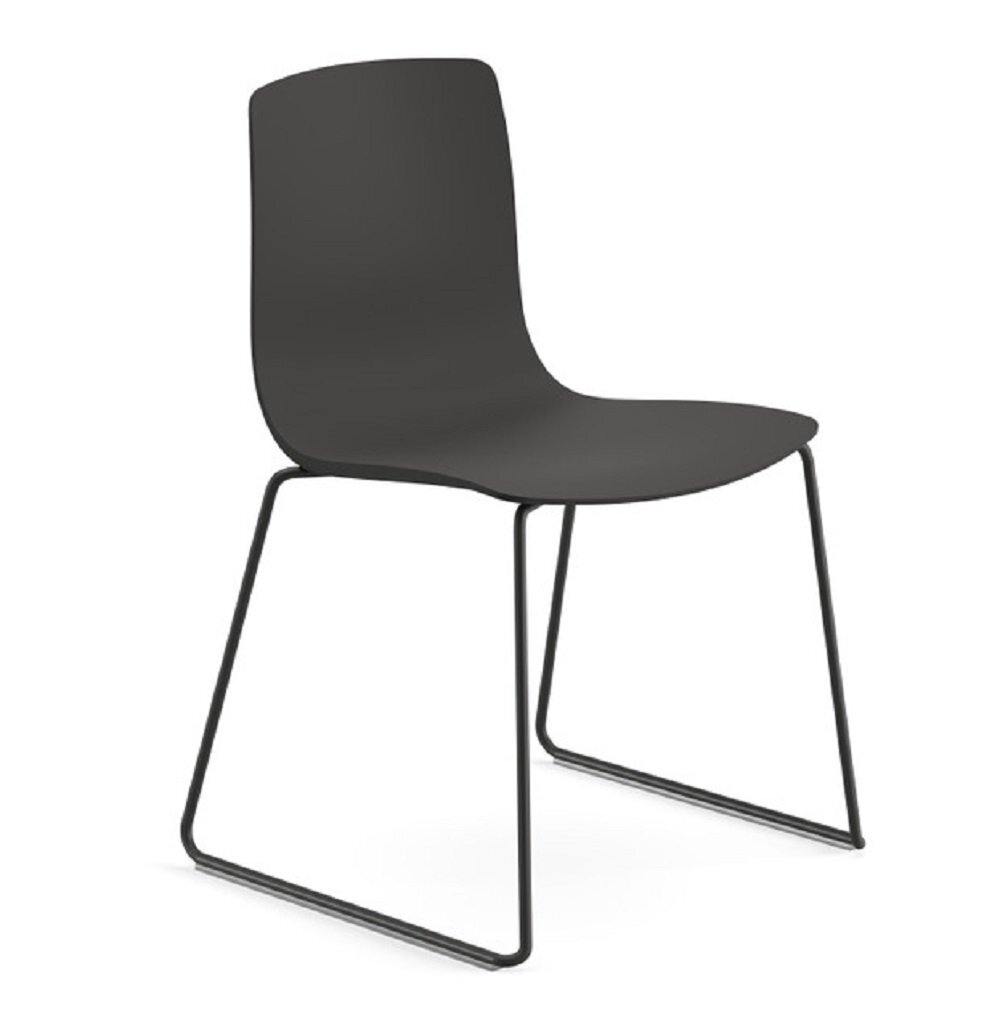 Arper Aava 02 - 7601 - Kufengestell Stuhl - V25 Schwarz matt  - PG00015 - Anthrazit