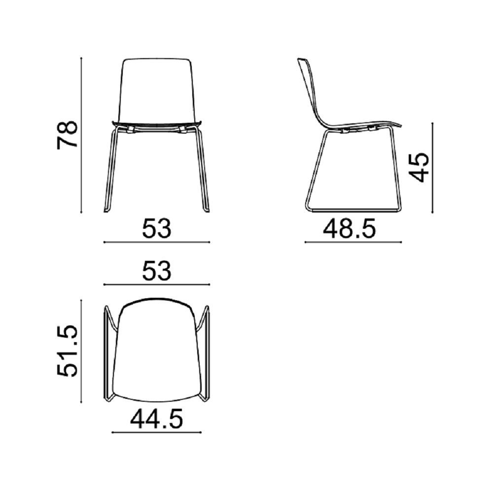Arper Aava 02 - 7601 - Kufengestell Stuhl 