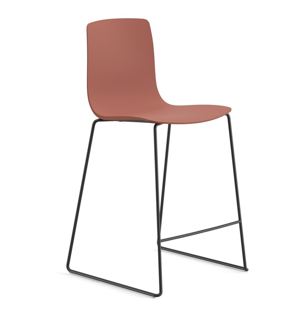 Arper Aava 02 - 7605 - Thekenhocker - V25 Schwarz matt  - PG00012 - Terrakotta