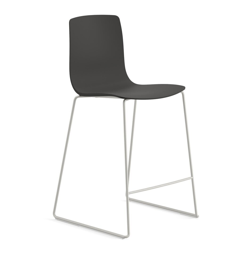 Arper Aava 02 - 7605 - Thekenhocker - V 68 Weiß matt - PG00015 - Anthrazit