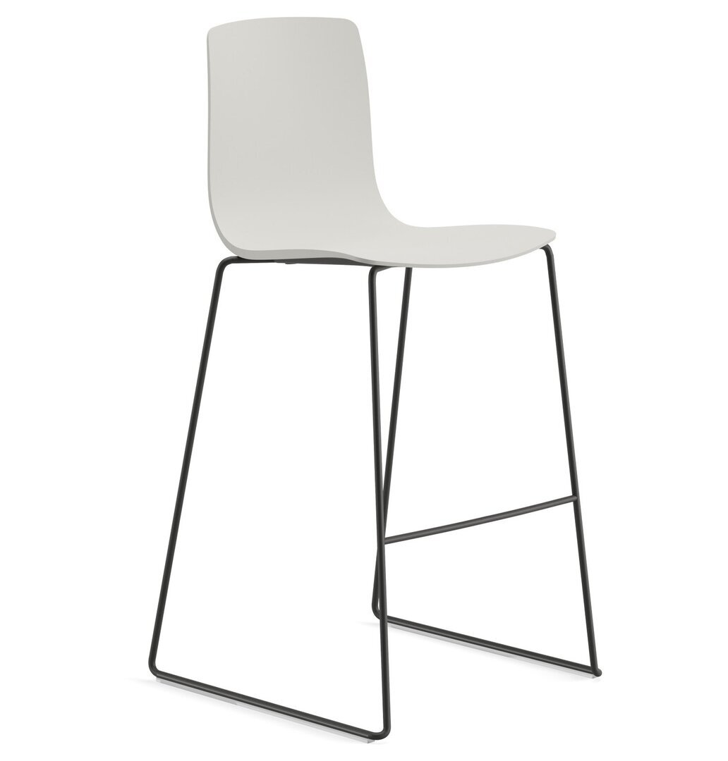 Arper Aava 02 - 7606 - Barhocker - V25 Schwarz matt  - PG00011 - Weiss